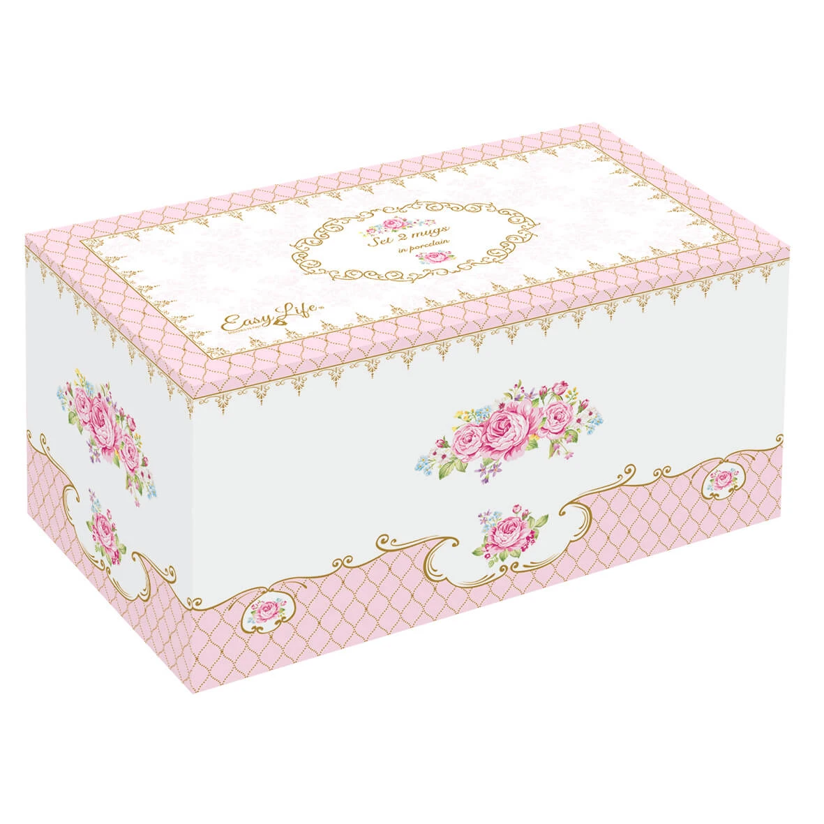 EASY LIFE Set 2 Mug In Porcellana 275 Ml In Scatola BLUE 2 EASY LIFE Set 2 Mug In Porcellana 275 Ml In Scatola BLUE - Image 2