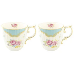 EASY LIFE Set 2 Mug In Porcellana 325 Ml In Scatola BLUE