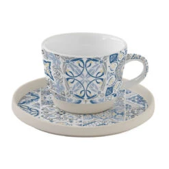 EASY LIFE Tazza Da The In Porcellana C/piattino 250 Ml BLUE