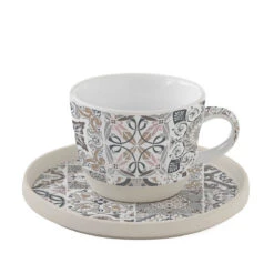 EASY LIFE Tazza Da The In Porcellana C/piattino 250 Ml GREY
