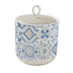 EASY LIFE Set 3 Barattolo In Porcellana 11 Cm BLUE