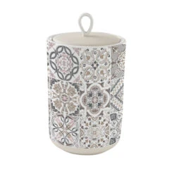 EASY LIFE Set 2 Barattolo In Porcellana Ø11x19cm GREY