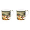 EASY LIFE Set 2 Tazze 300 Ml In Porcellana In Scatola Regalo STILL LIFE, DRAPERY, PILCHER AND FR