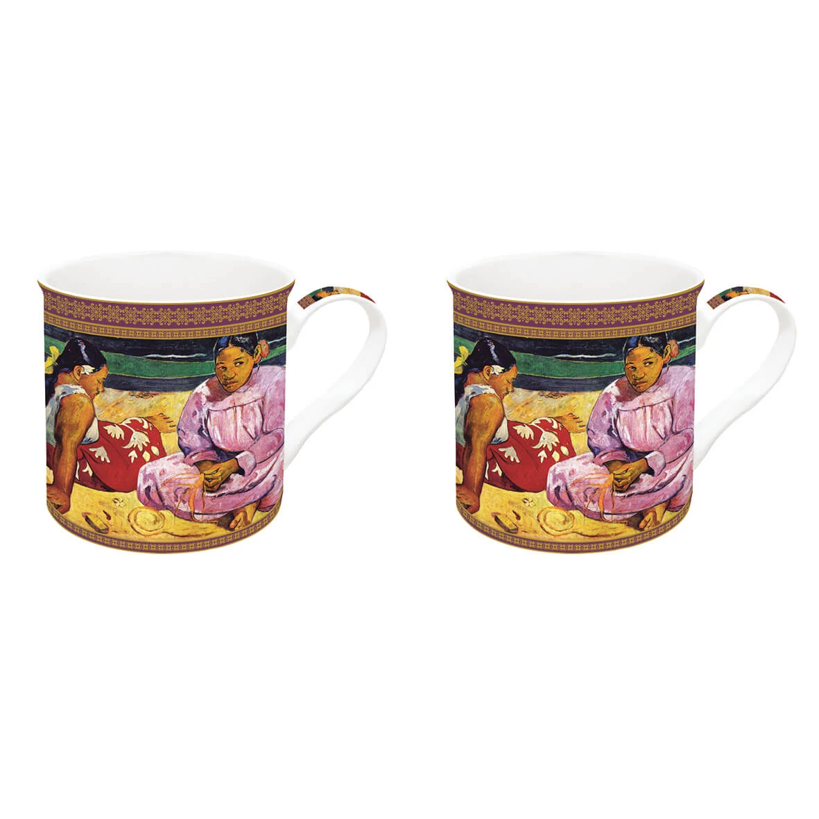 EASY LIFE Set 2 Tazze 300 Ml In Porcellana In Scatola Regalo TAHITIAN WOMEN ON THE BEACH 1 EASY LIFE Set 2 Tazze 300 Ml In Porcellana In Scatola Regalo TAHITIAN WOMEN ON THE BEACH