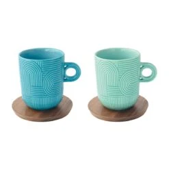 EASY LIFE Set 2 Mug Con Piattino TAKE A LOOP ASS.1