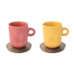 EASY LIFE Set 2 Mug Con Piattino TAKE A LOOP ASS.2