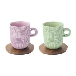 EASY LIFE Set 2 Mug Con Piattino TAKE A LOOP ASS.3