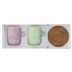 EASY LIFE Set 2 Mug Con Piattino TAKE A LOOP ASS.3 -Easy Life 1780 TLO3 BOX OPEN