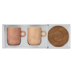 EASY LIFE Set 2 Mug Con Piattino TAKE A LOOP ASS.4 -Easy Life 1780 TLO4 BOX OPEN