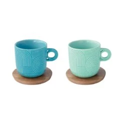 EASY LIFE Set 2 Tazze Con Piattino TAKE A LOOP ASS.1