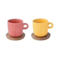 EASY LIFE Set 2 Tazze Con Piattino TAKE A LOOP ASS.2