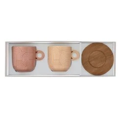 EASY LIFE Set 2 Tazze Con Piattino TAKE A LOOP ASS.4 5 EASY LIFE Set 2 Tazze Con Piattino TAKE A LOOP ASS.4 -Easy Life 1781 TLO4 BOX OPEN