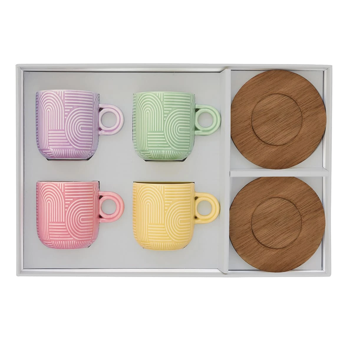 EASY LIFE Set 4 Tazzine Espresso Con Piattino TAKE A LOOP ASS.6 3 EASY LIFE Set 4 Tazzine Espresso Con Piattino TAKE A LOOP ASS.6 - Image 3