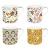 EASY LIFE Set 4 Mug 300 Ml In Porcellana Fine China PAISLEY