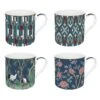 EASY LIFE Set 4 Mug 300 Ml In Porc. Fine China In Gift Box MANDALAY