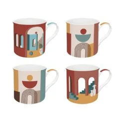 EASY LIFE Set 4 Mug 300 Ml ILLUSION