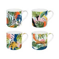 EASY LIFE Set 4 Mug 300 Ml TROPICAL VIBES