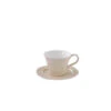 EASY LIFE Set 6 Tazzine Da Caffè 120 Ml Con Piattino In Porcellana BEIGE