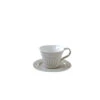 EASY LIFE Set 6 Tazzine Da Caffè 120 Ml Con Piattino In Porcellana LIGHT GREY