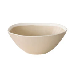 EASY LIFE Set 2 Ciotole Insalata 22,5×19,5 Cm In Porcellana BEIGE