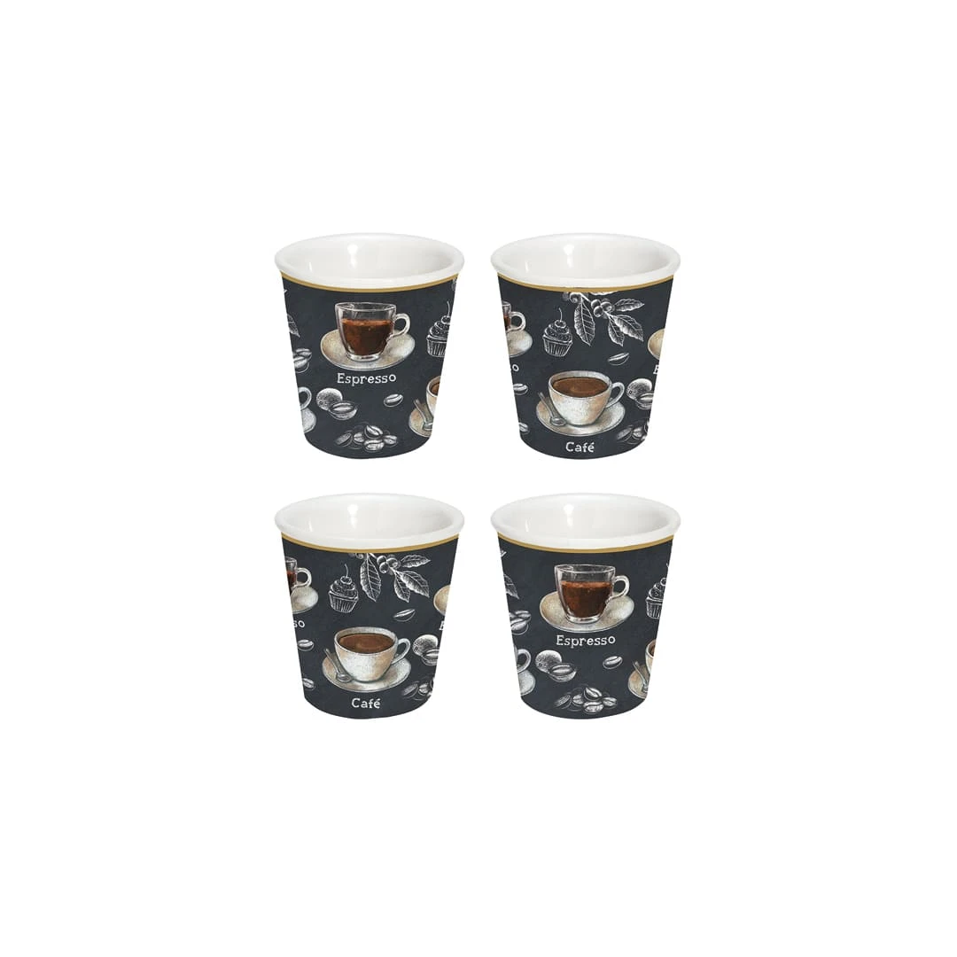 EASY LIFE Set 4 Bicchierini Caffè BARISTA 1 EASY LIFE Set 4 Bicchierini Caffè BARISTA