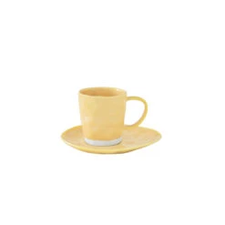 EASY LIFE Set 6 Tazzina Caffè 120 Ml Con Piattino In Porcellana YELLOW