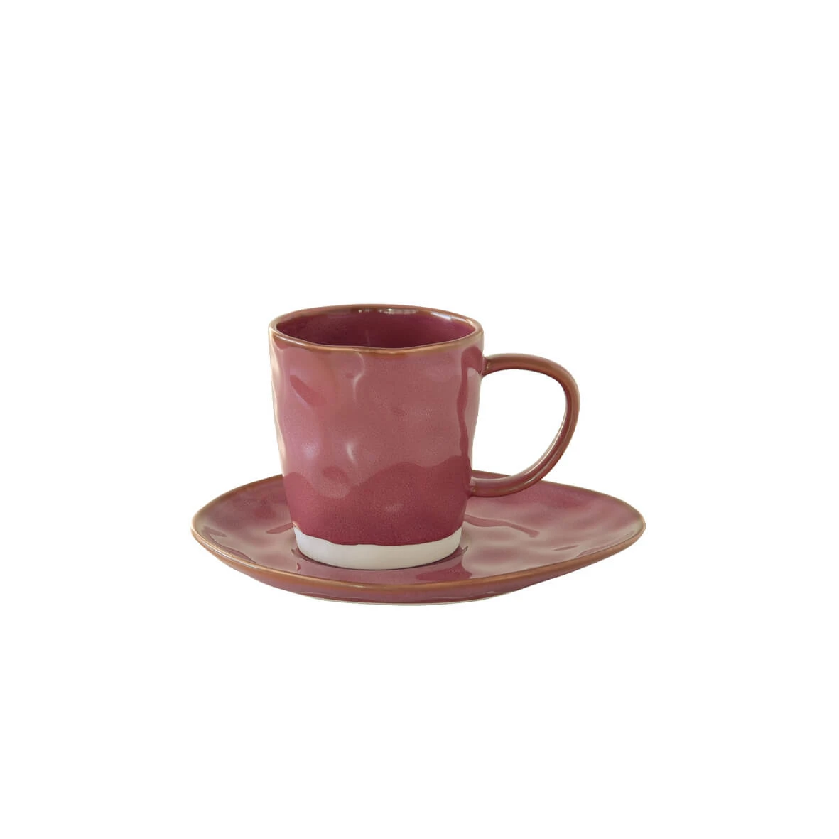 EASY LIFE Set 6 Tazza 250 Ml Con Piattino In Porcellana BURGUNDY 1 EASY LIFE Set 6 Tazza 250 Ml Con Piattino In Porcellana BURGUNDY