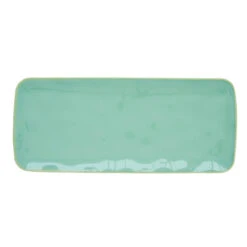EASY LIFE Piatto Rettangolare 36×16 Cm In Porcellana AQUA