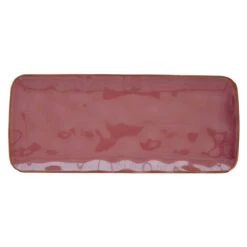 EASY LIFE Piatto Rettangolare 36×16 Cm In Porcellana BURGUNDY