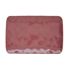 EASY LIFE Piatto Rettangolare 27×19 Cm In Porcellana BURGUNDY
