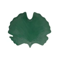 EASY LIFE Foglia In Porcellana 35×29 Cm Forma Ginko TROPICAL LEAVES GREEN