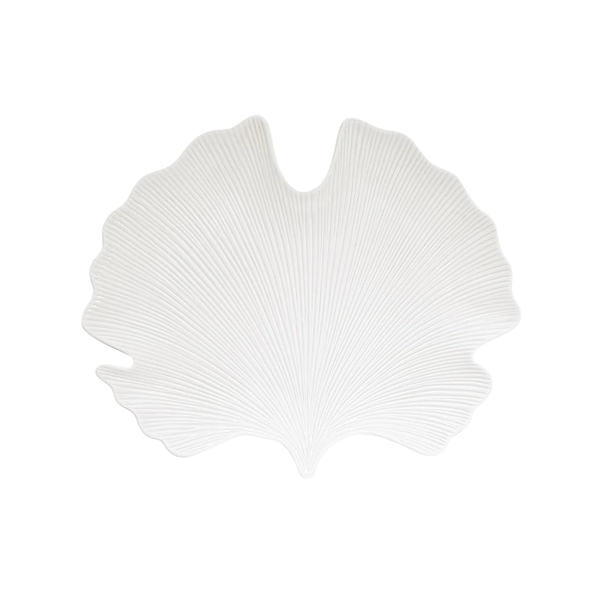 EASY LIFE Foglia In Porcellana 35×29 Cm Forma Ginko LEAVES WHITE 1 EASY LIFE Foglia In Porcellana 35×29 Cm Forma Ginko LEAVES WHITE