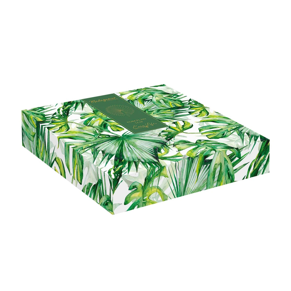 EASY LIFE Foglia In Porcellana 35×29 Cm Forma Palma TROPICAL LEAVES GREEN 2 EASY LIFE Foglia In Porcellana 35×29 Cm Forma Palma TROPICAL LEAVES GREEN - Image 2