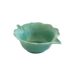 EASY LIFE Ciotola In Porcellana 21×16 Cm Forma Foglia LEAVES LIGHT GREEN