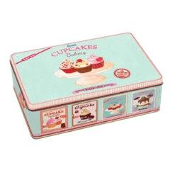 EASY LIFE Set 2 Tazze Porcellana In Scatola Latta CUPCAKES PINK -Easy Life 216 CUPP box closed