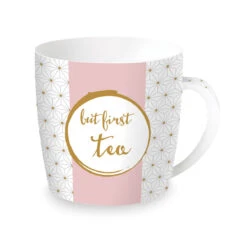 EASY LIFE Tazza In Porcellana In Scatola Latta BUT FIRST TEA