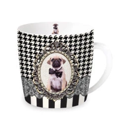 EASY LIFE Tazza In Porcellana In Scatola Latta BAROCCO DOGS VERS.A