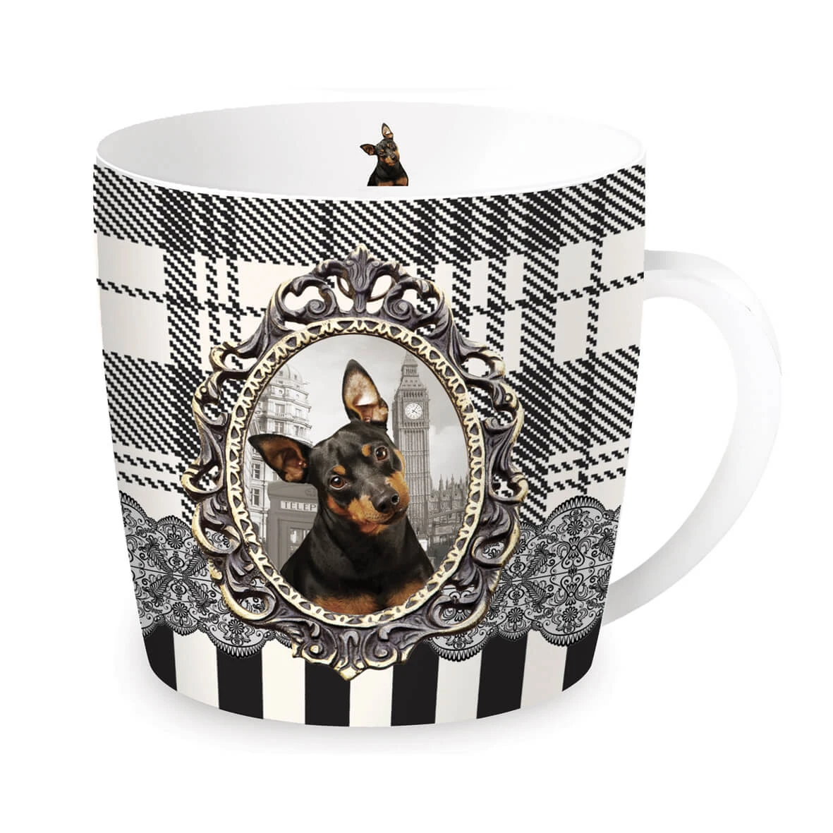 EASY LIFE Tazza In Porcellana In Scatola Latta BAROCCO DOGS VERS.B 1 EASY LIFE Tazza In Porcellana In Scatola Latta BAROCCO DOGS VERS.B