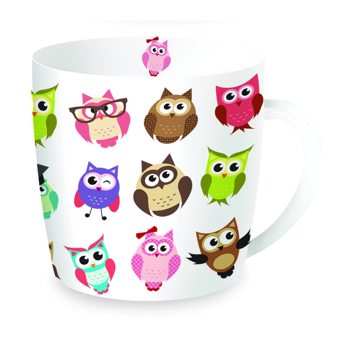 EASY LIFE Tazza In Porcellana In Scatola Latta OWLS FANCY 1 EASY LIFE Tazza In Porcellana In Scatola Latta OWLS FANCY