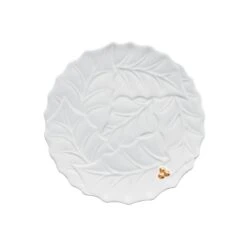 EASY LIFE Piatto HOLLY & BERRIES WHITE