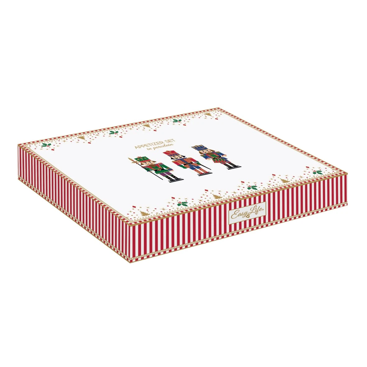 EASY LIFE Set Aperitivo Con 3 Ciotoline In Porcellana E Vassoio In Bamboo NUTCRACKERS 2 EASY LIFE Set Aperitivo Con 3 Ciotoline In Porcellana E Vassoio In Bamboo NUTCRACKERS - Image 2