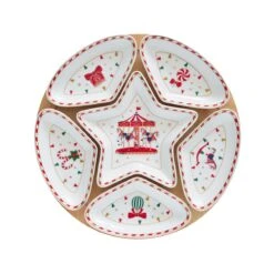 EASY LIFE Set Aperitivo Con 6 Ciotoline E Base In Bamboo CHRISTMAS WONDERLAND