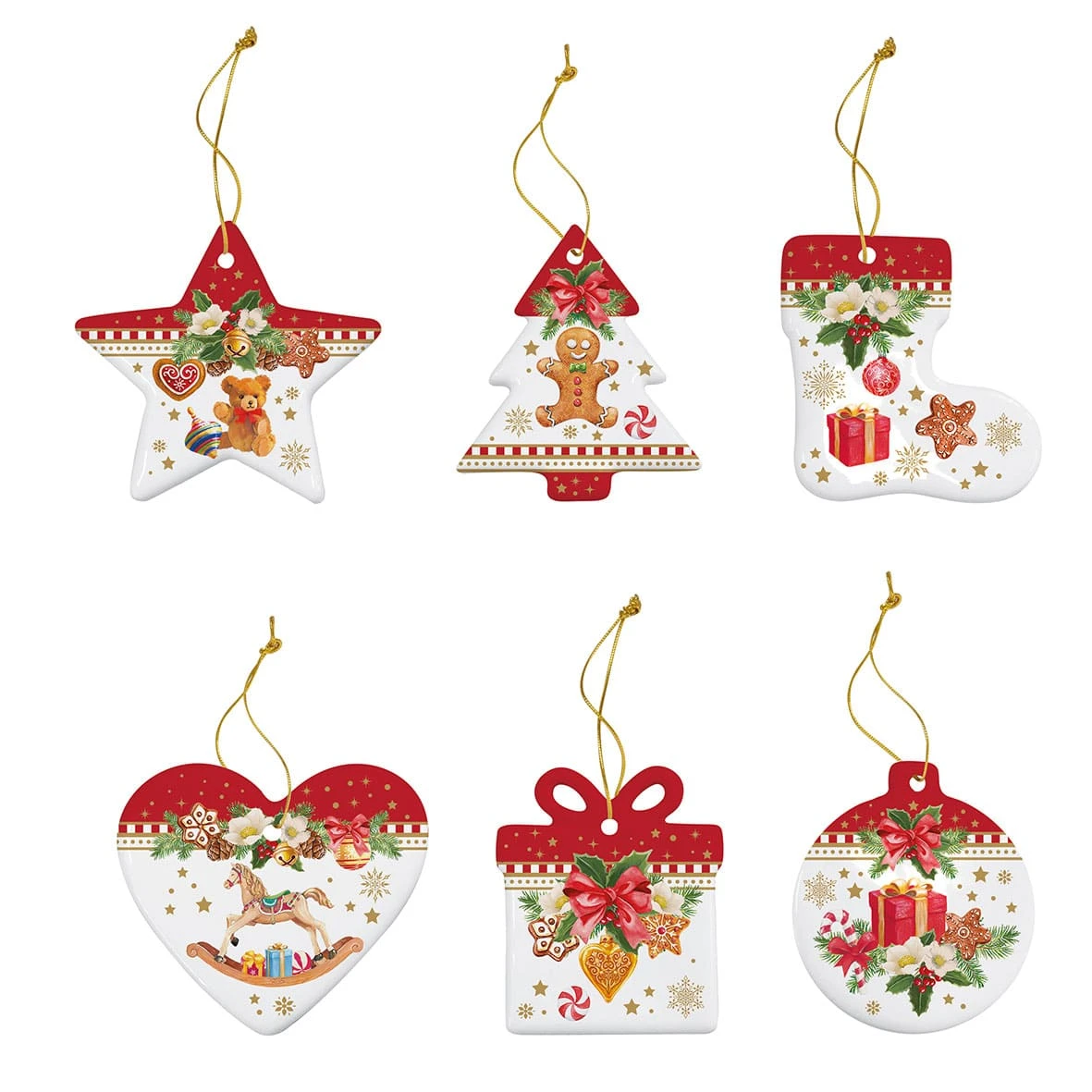 EASY LIFE Set 6 Decorazioni Per Albero Di Natale CHRISTMAS MEMORIES 1 EASY LIFE Set 6 Decorazioni Per Albero Di Natale CHRISTMAS MEMORIES