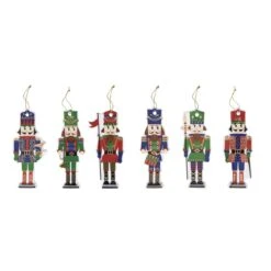 EASY LIFE Set 6 Decorazioni In Porcellana Per Albero Di Natale NUTCRACKERS