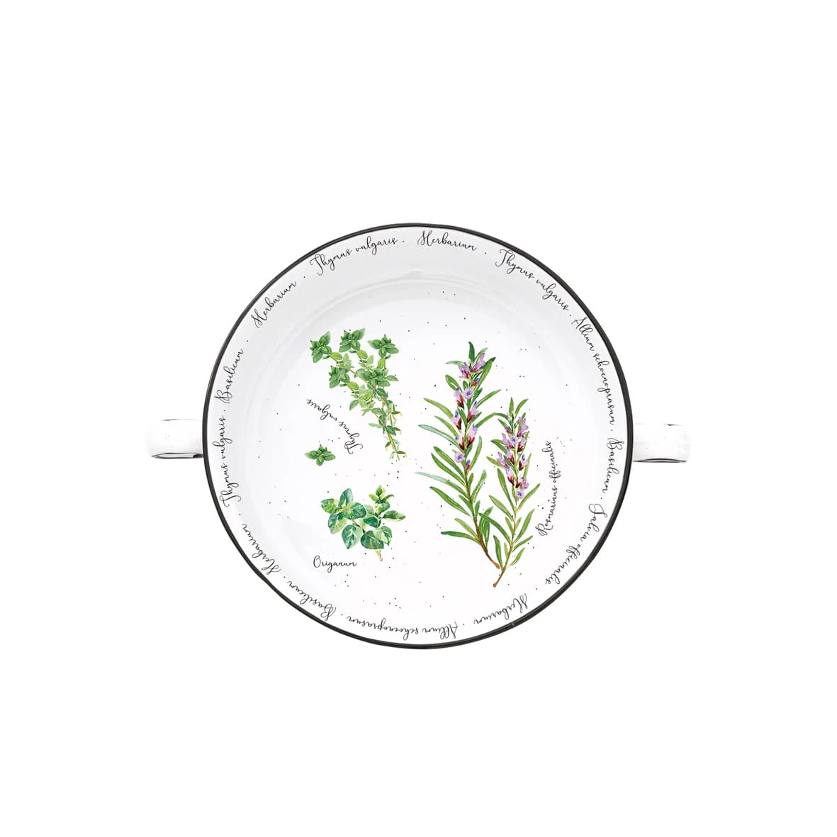 EASY LIFE Set 6 Ciotole Ø 12 Cm Con Manici In Porcellana HERBARIUM 2 EASY LIFE Set 6 Ciotole Ø 12 Cm Con Manici In Porcellana HERBARIUM - Image 2