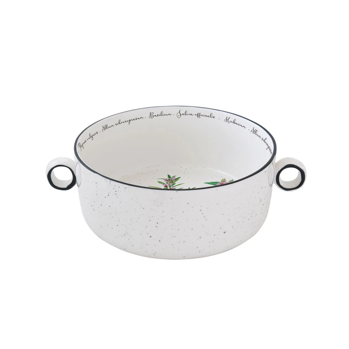 EASY LIFE Set 2 Ciotole Ø 20 Cm Con Manici In Porcellana HERBARIUM 1 EASY LIFE Set 2 Ciotole Ø 20 Cm Con Manici In Porcellana HERBARIUM