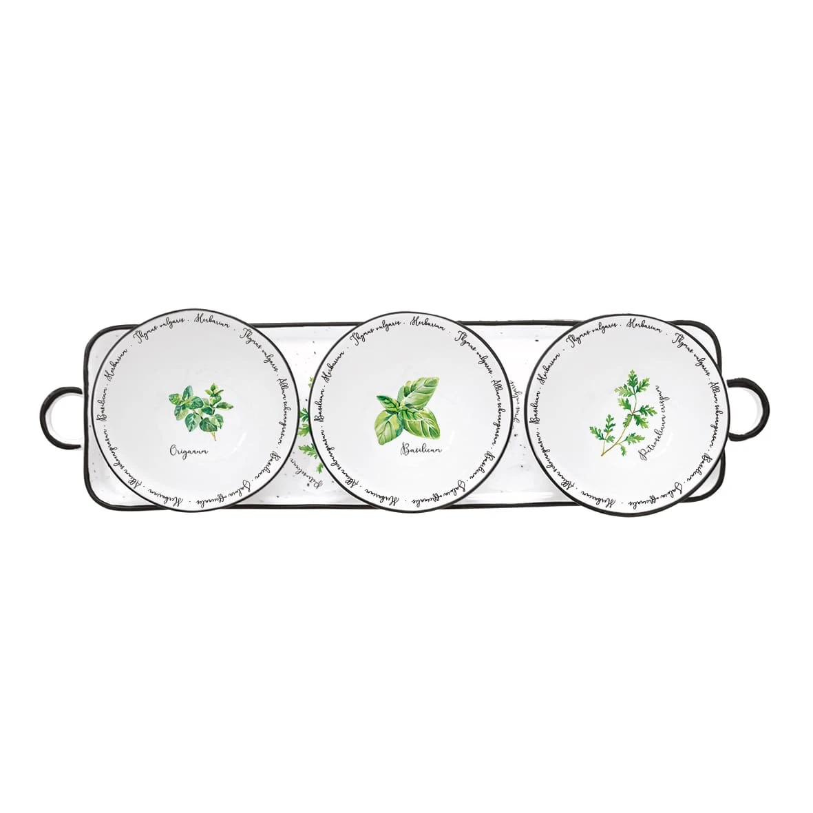 EASY LIFE Set Aperitivo 37×10 Cm Con 3 Ciotoline Ø 10 Cm In Porcellana HERBARIUM 3 EASY LIFE Set Aperitivo 37×10 Cm Con 3 Ciotoline Ø 10 Cm In Porcellana HERBARIUM - Image 3