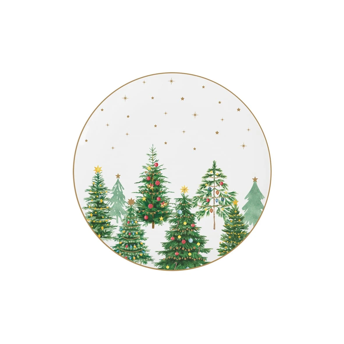 EASY LIFE Piatto Dessert FESTIVE TREES 1 EASY LIFE Piatto Dessert FESTIVE TREES