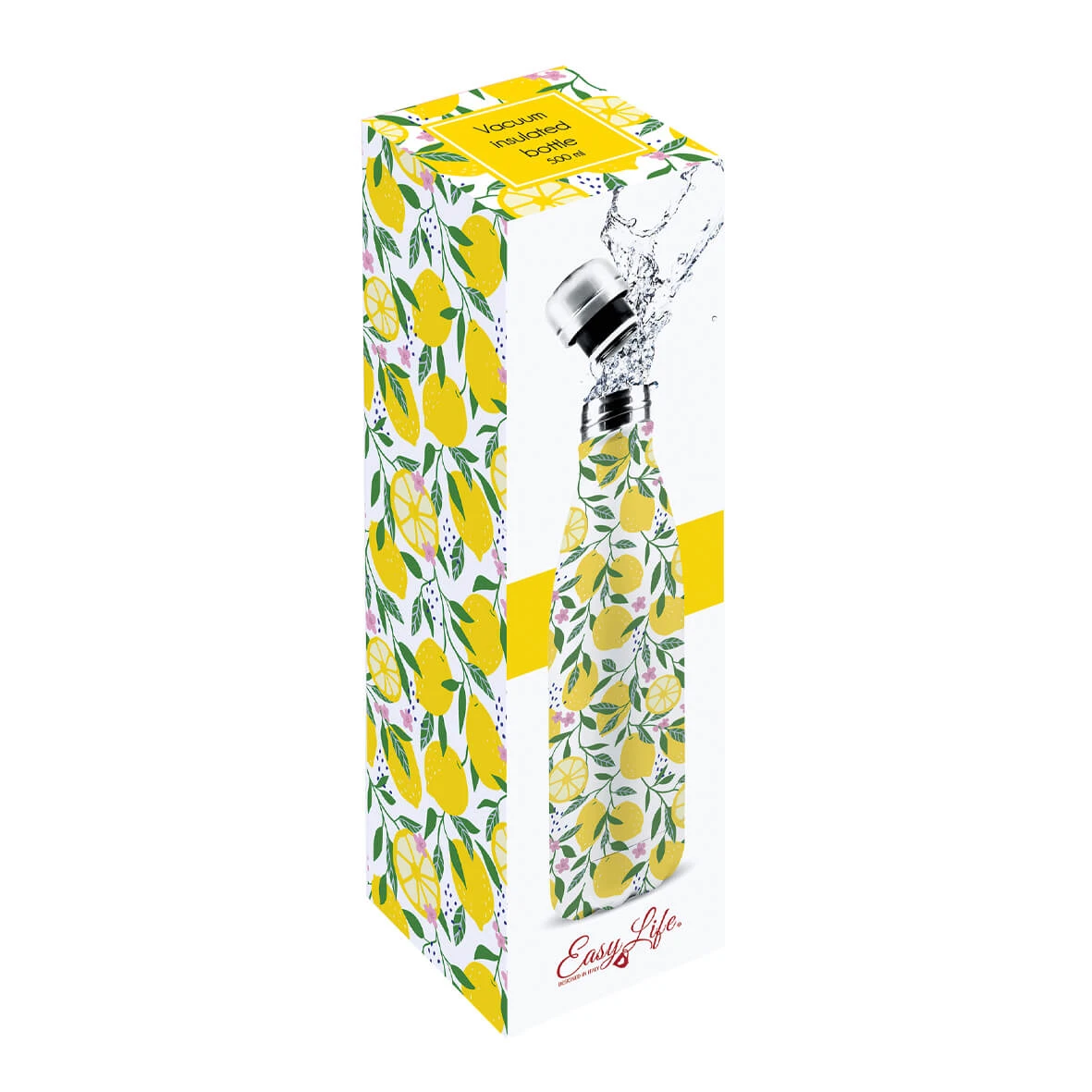 EASY LIFE Bottiglia Termica 500 Ml In Color Box LEMONS 2 EASY LIFE Bottiglia Termica 500 Ml In Color Box LEMONS - Image 2