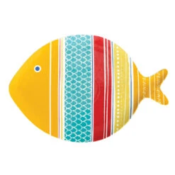 EASY LIFE Piatto A Forma Di Pesce 31 X 21,50 Cm SEA FRIENDS – Vers. D